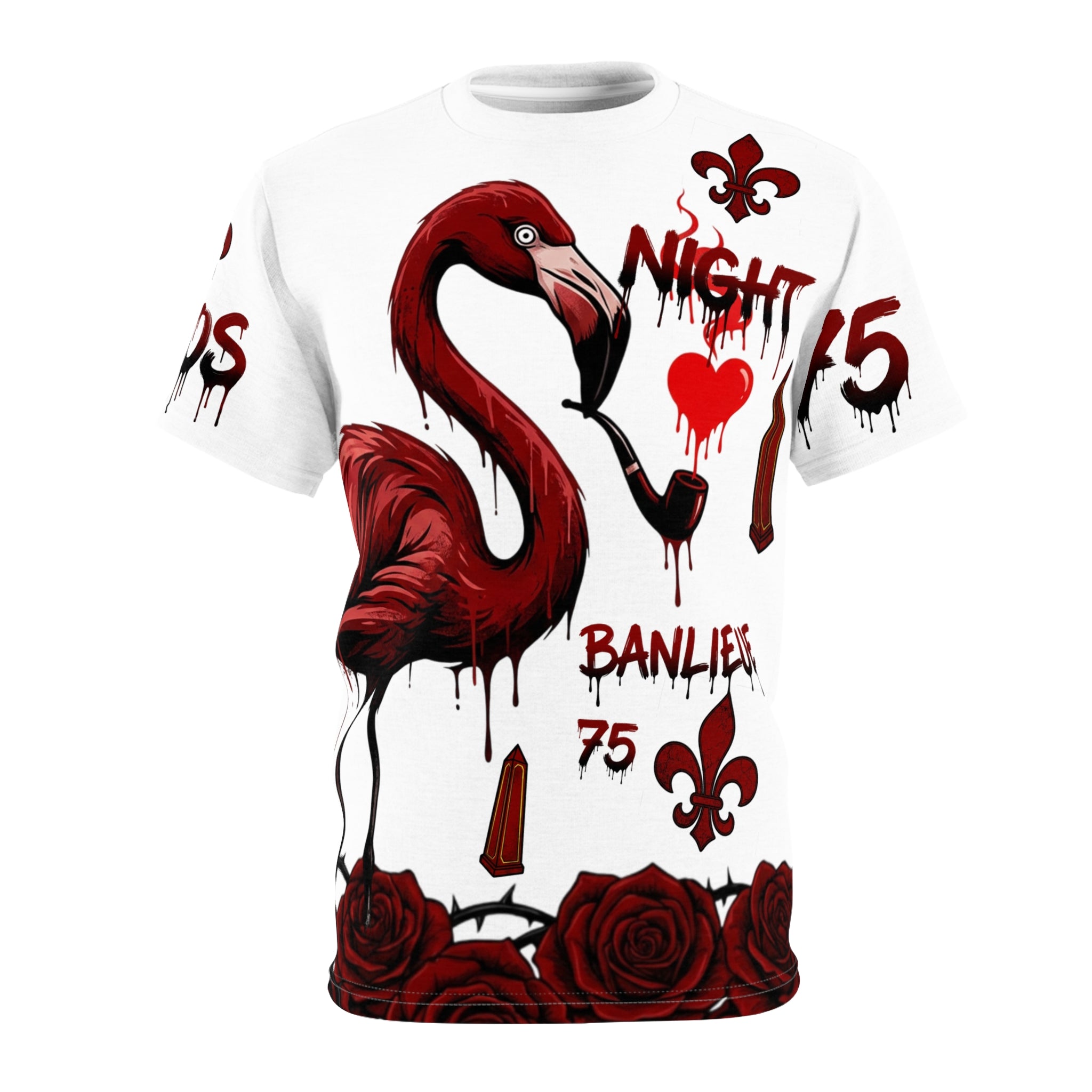 T-shirt Red Roses, 'Night 75