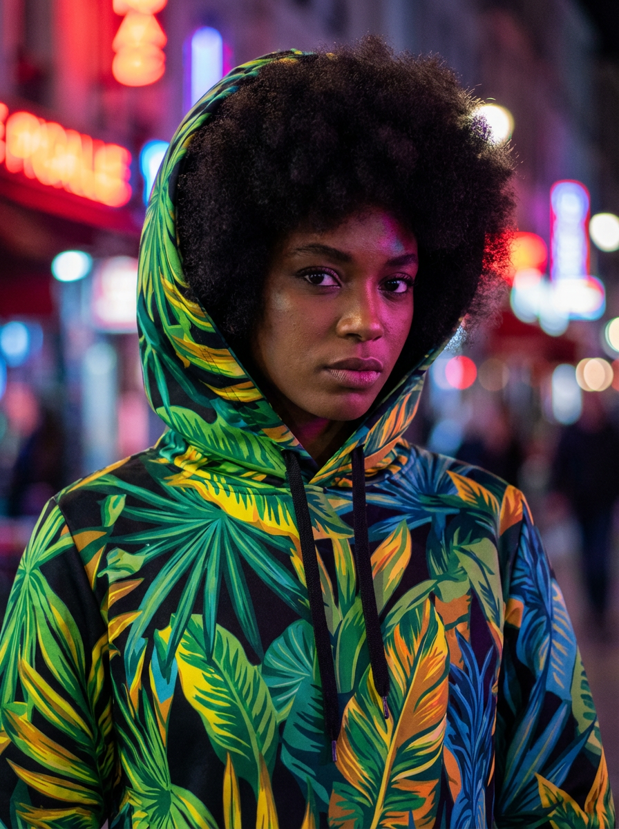 "Jungle Nocturne" - Tropical Hoodie