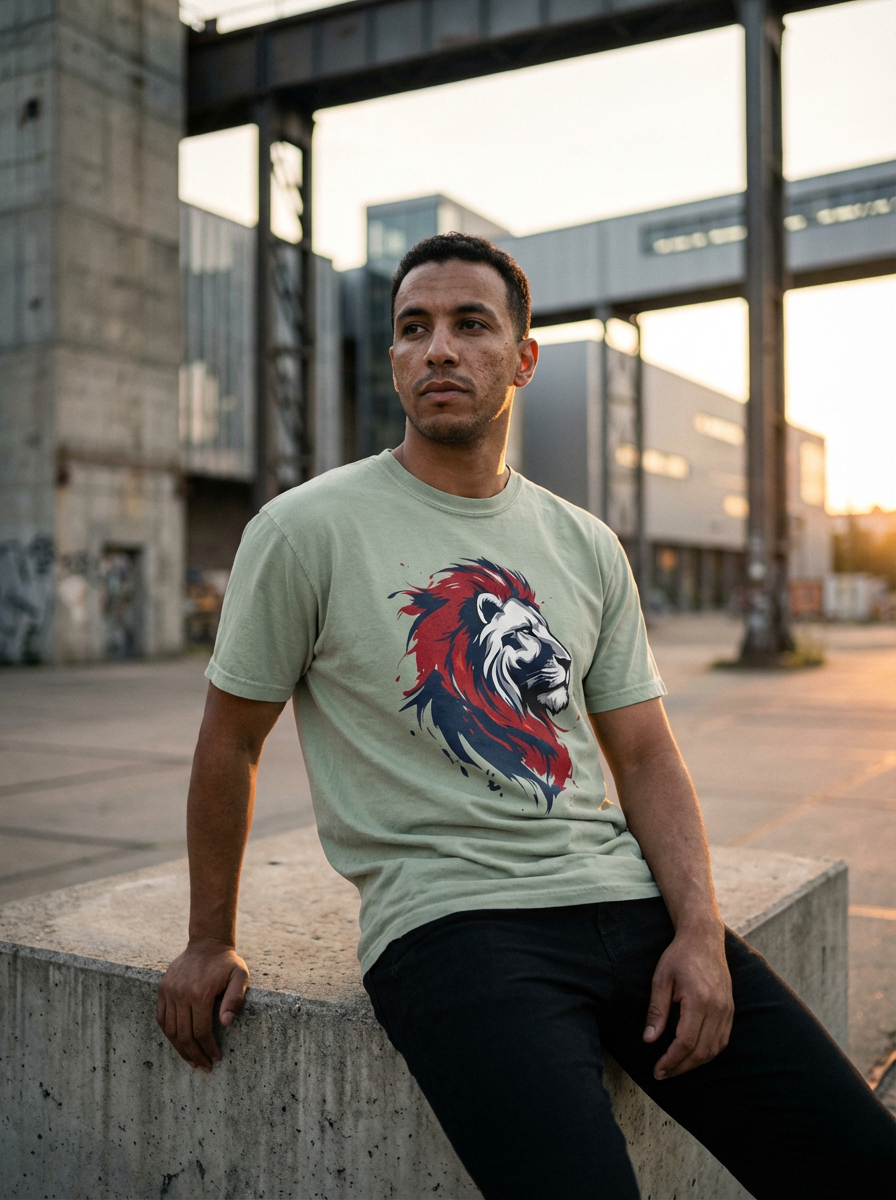 "Patriotic Lion" - T-Shirt