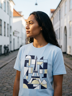 "Geometric Eiffel" - Graphic T-Shirt
