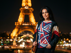 T-shirt The Kinetic Paris: Tricolor Fragmentation