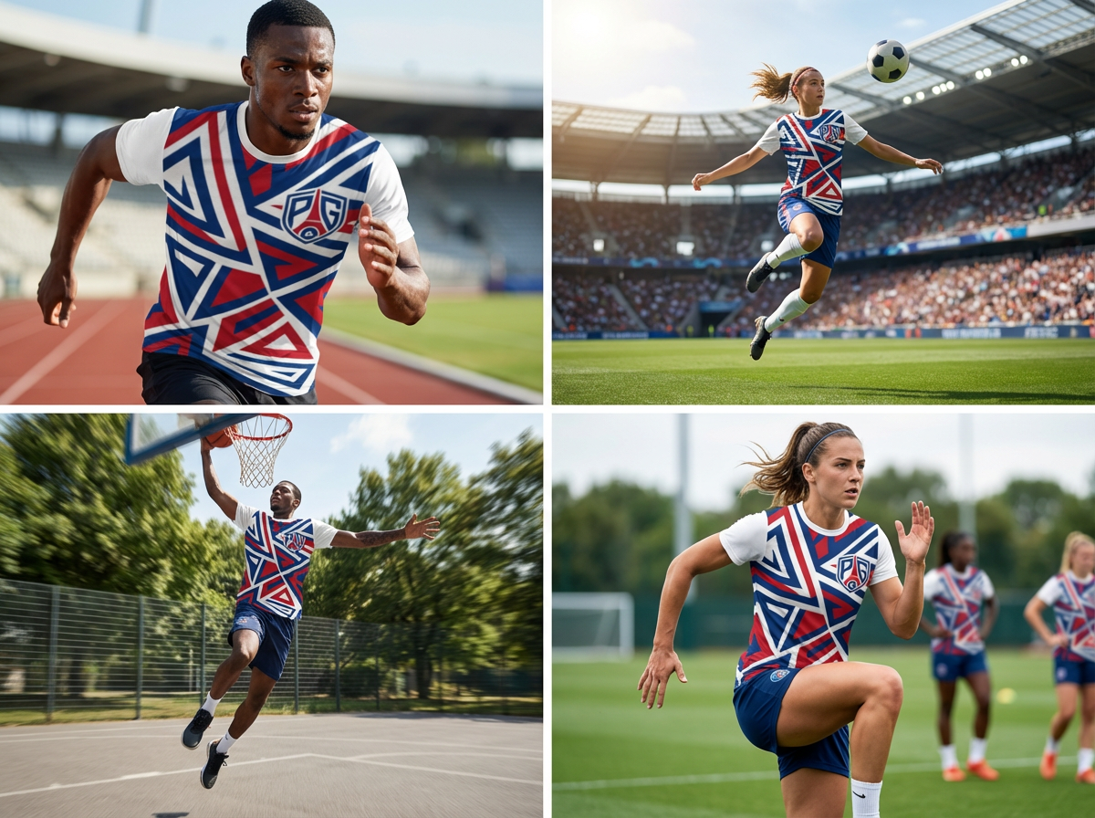 T-shirt The Kinetic Paris: Tricolor Fragmentation