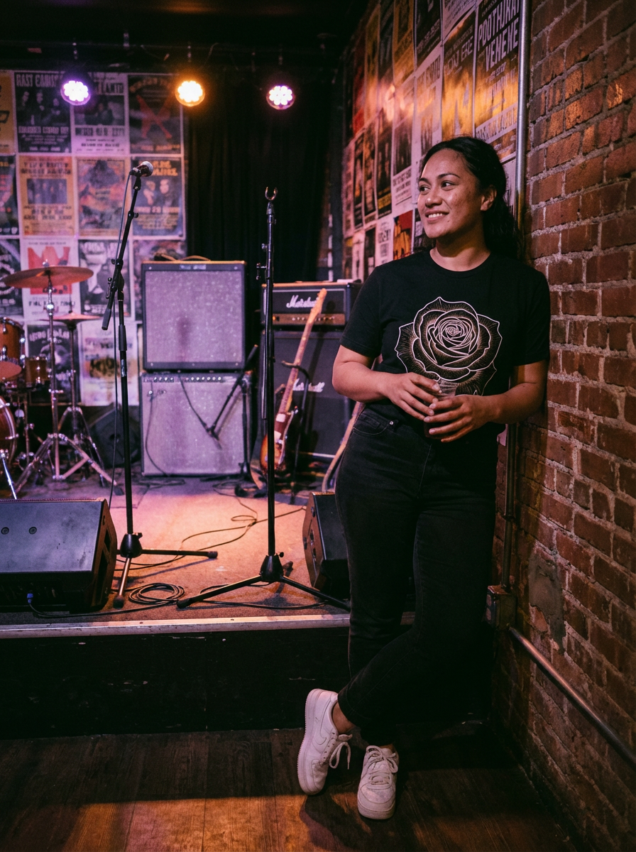 "The Rose Elegance" - T-shirt Artistique