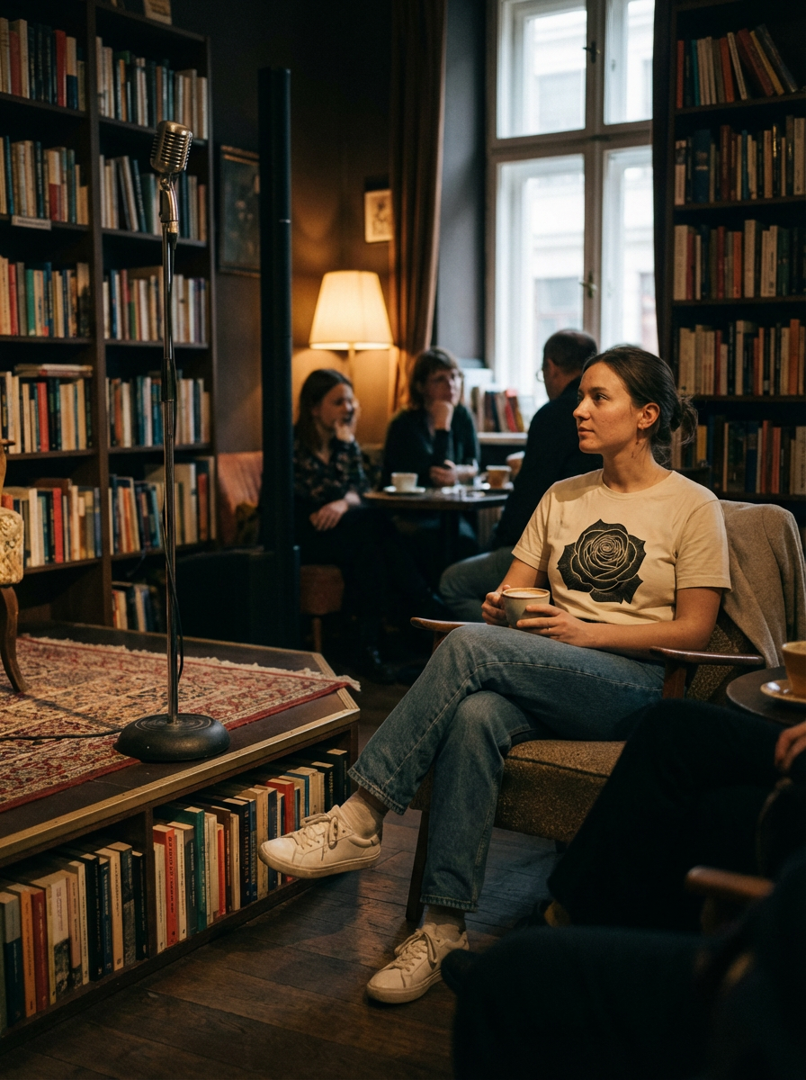 "The Rose Elegance" - T-shirt Artistique