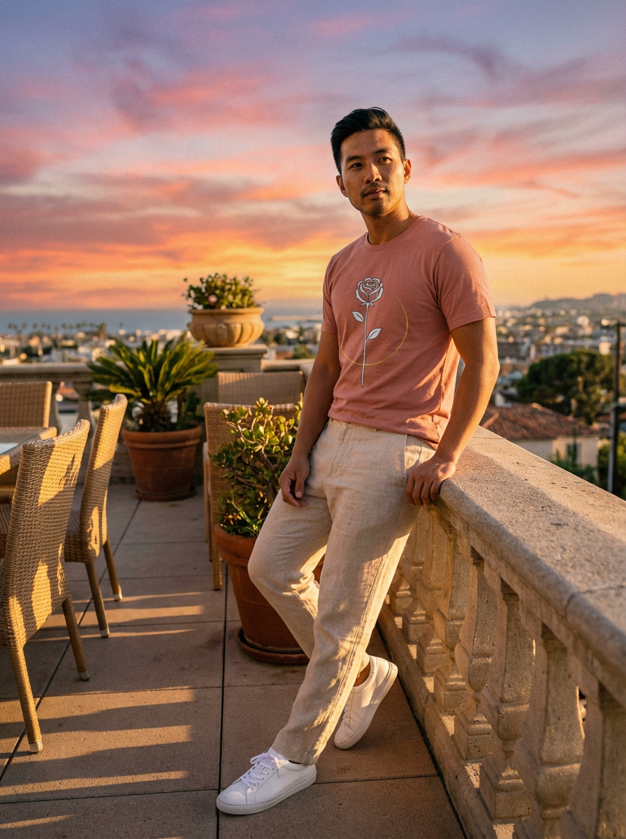 "The Rose Collection" - T-shirt Minimaliste