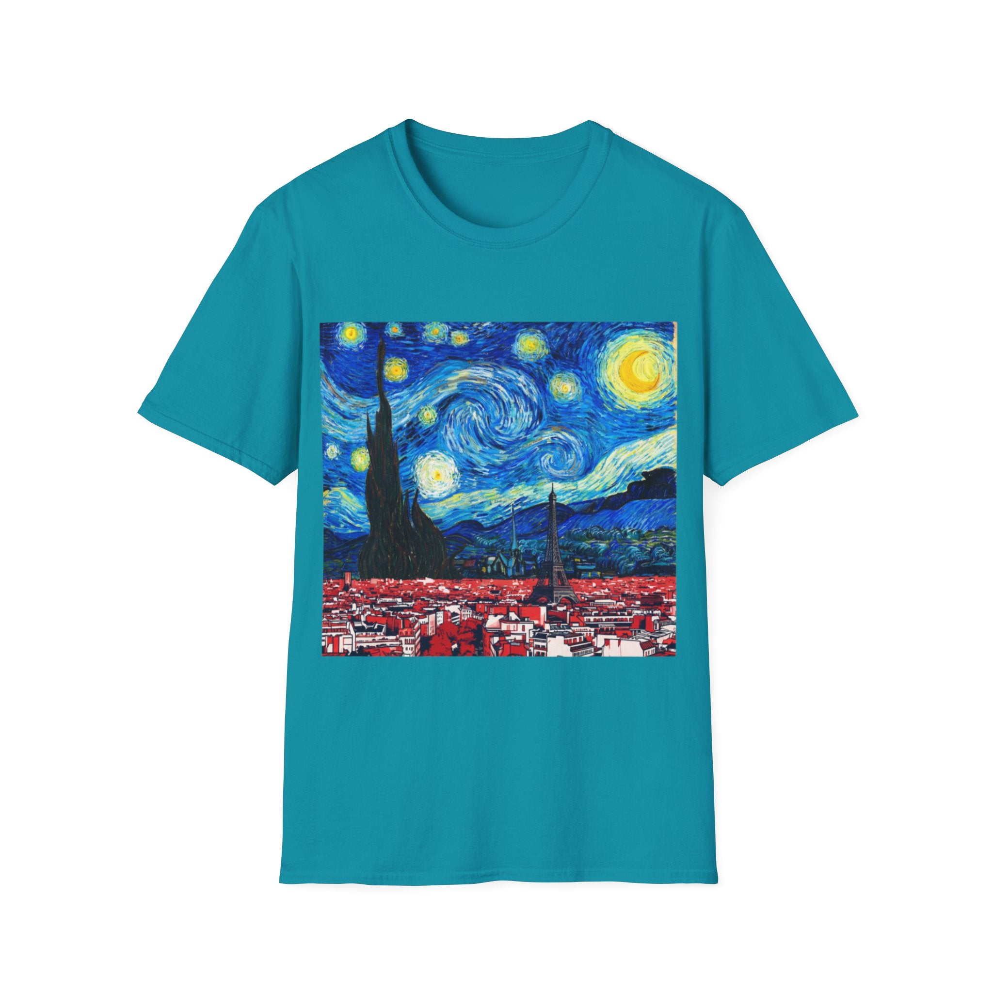 Starry Night Cityscape T-Shirt