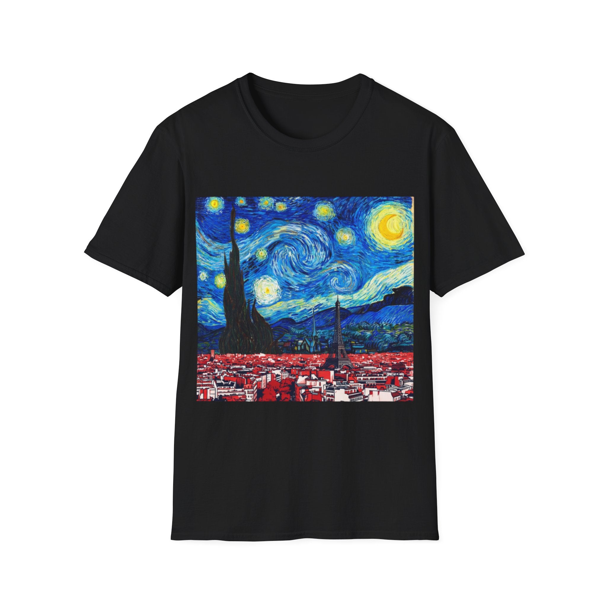 Starry Night Cityscape T-Shirt